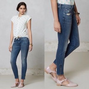 Mother Jeans - The Looker Ankle Zip Graffiti Girl